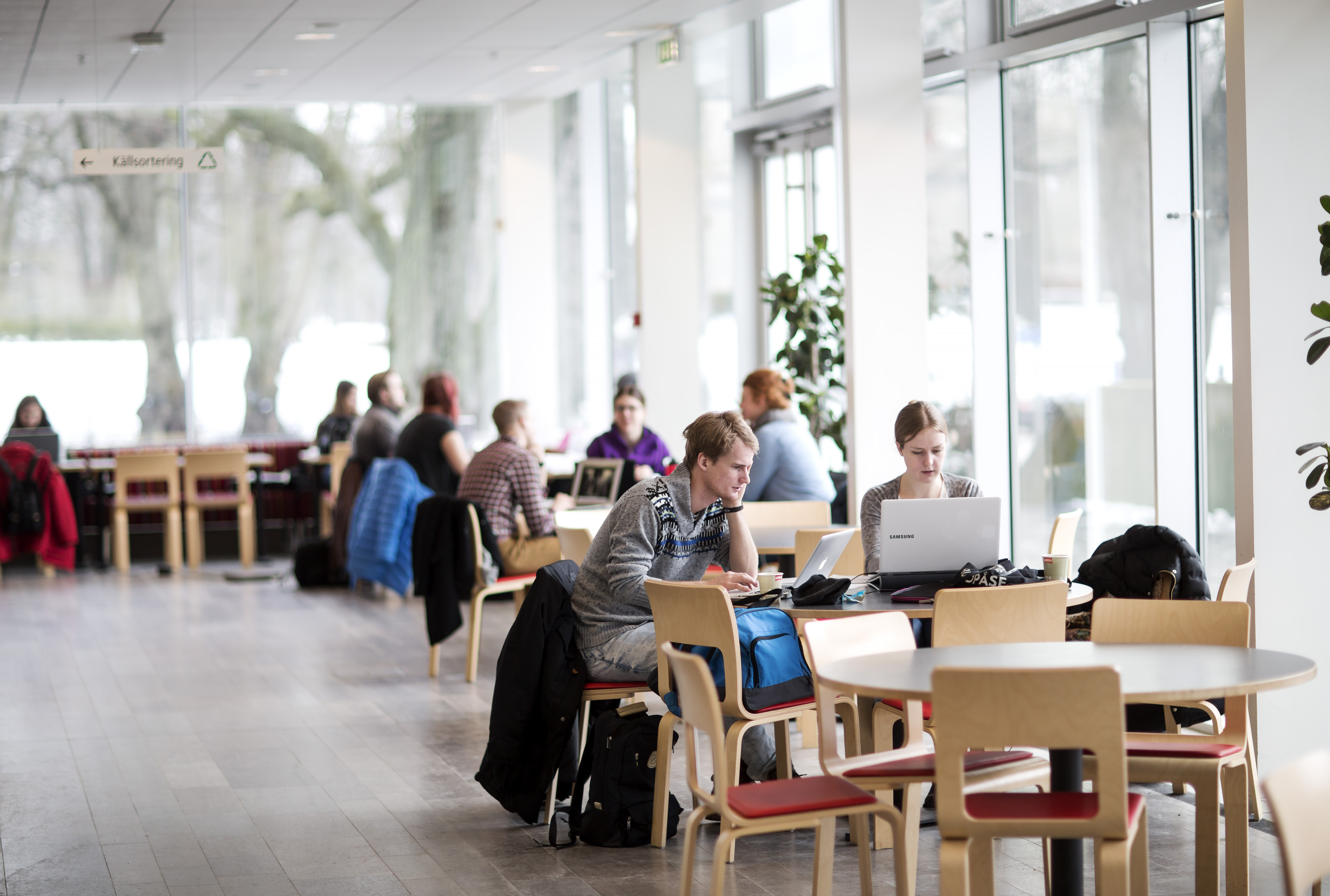 Studenter i studiemiljö.